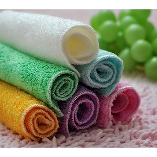 Double Layers Mix Color Magic Bamboo Microfiber Kitchen Washing Dish Cleaning Cloth 23х18см