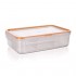 Divided AirTight&Water Lunch Box SUPER CLICK 2,1 L Banquet, size 255x180x H70 mm orange